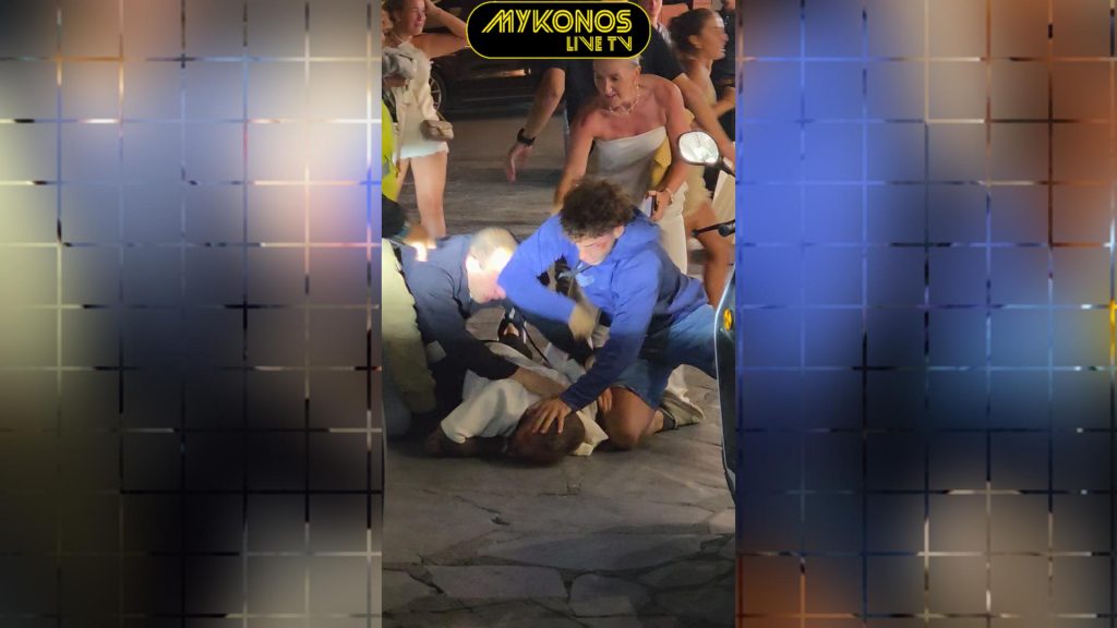 ΑΓΡΙΟΣ ΚΑΥΓΑΣ ΣΤΗΝ ΜΥΚΟΝΟ ΜΕ ΠΡΩΤΑΓΩΝΙΣΤΗ ΑΓΓΛΟ ΤΟΥΡΙΣΤΑ ΠΟΥ ΚΛΩΤΣΗΣΕ ΜΙΑ ΓΑΤΑ